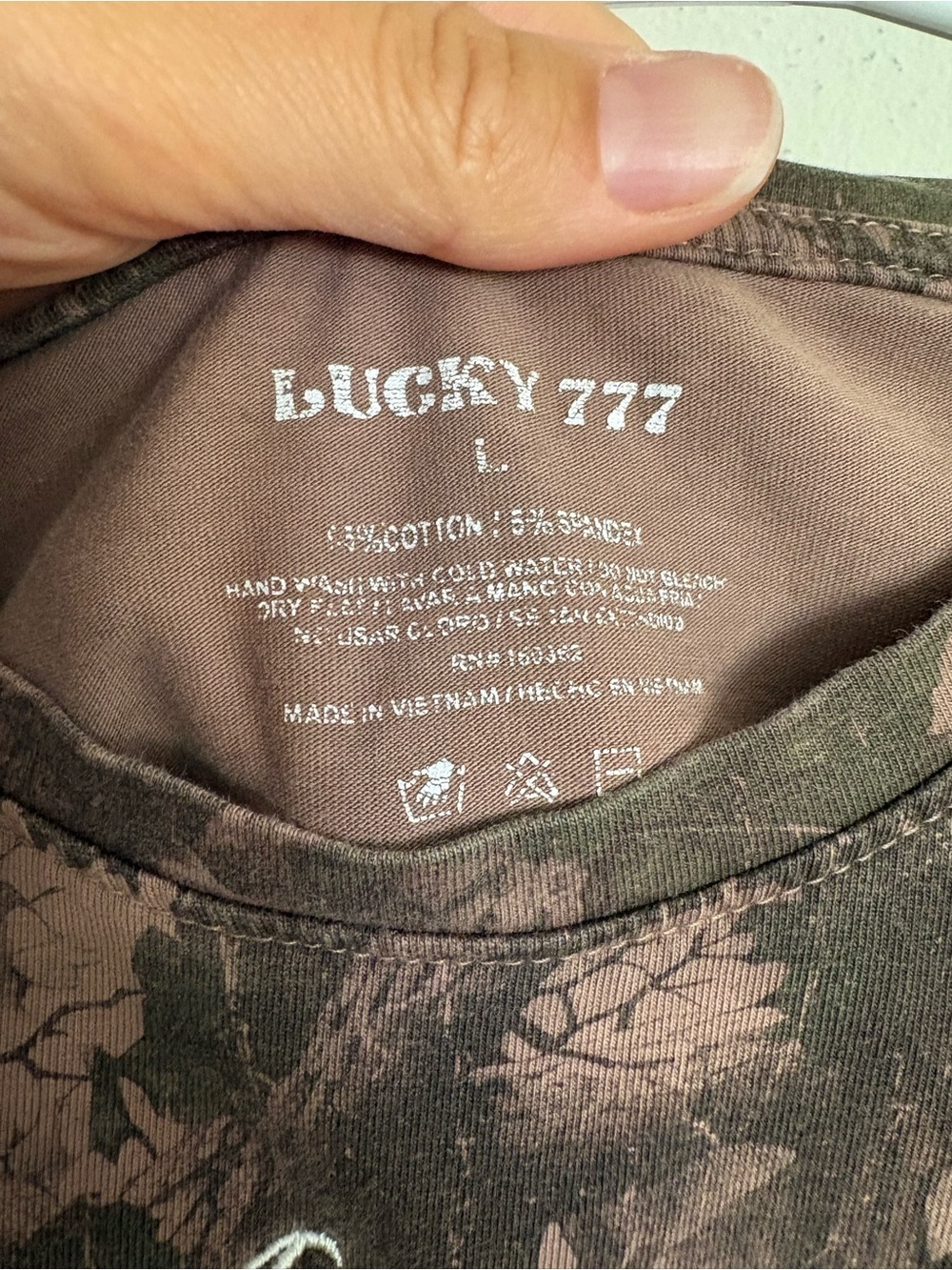 Lucky Brand Brown Camo 'Amen' Short Sleeve Tee - Picture 3 of 4